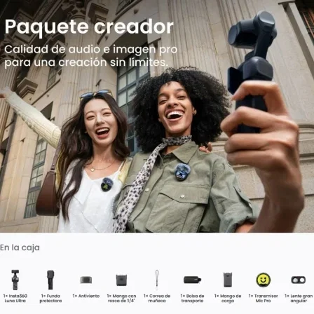 Insta360 Luna Ultra Pack Creador 8K Negra Insta360 Luna Ultra Pack Creador 8K Negra